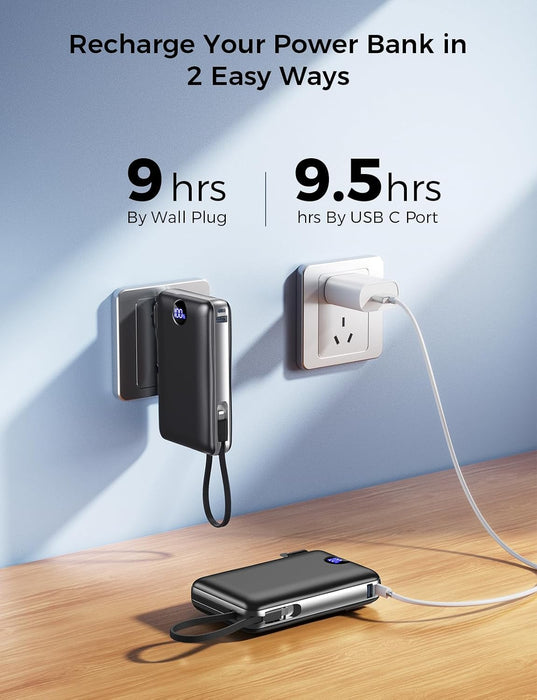 Portable Charger Power Bank 50000Mah Massive Capacity with Wall Plug