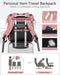 Backpack for Women,Wide Open Work Large Student Bookbag for 15.6 Inch Laptop,Doctor Teacher Nurse College School Travel Bag,Water Resistant Laptop Bookbag Computer Back Pack Pink