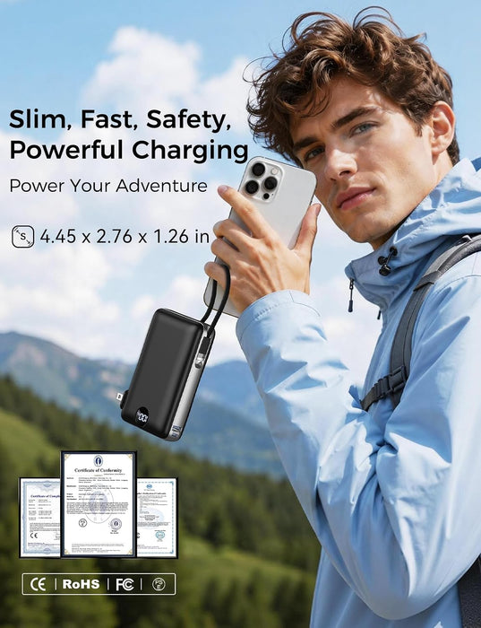 Portable Charger Power Bank 50000Mah Massive Capacity with Wall Plug