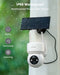 Security Cameras Wireless Outdoor, 2K Wifi Solar Camera for Home Surveillance, 360 View PTZ, Battery Powered, Color Night Vision, Motion Sensor