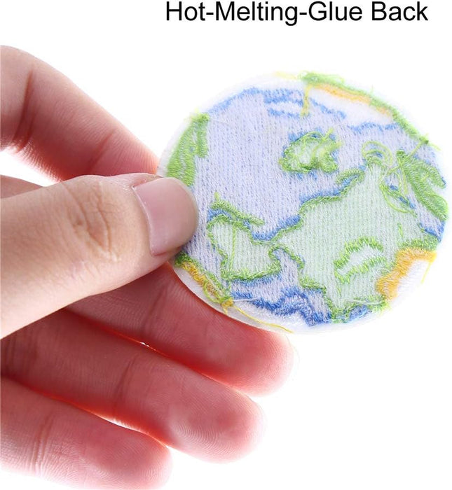 26Pcs Iron on Patches DIY Sew on Decorative Appliques Stickers Embroidery Patches for Cloth Backpacks Jeans Coats, Solar System Theme